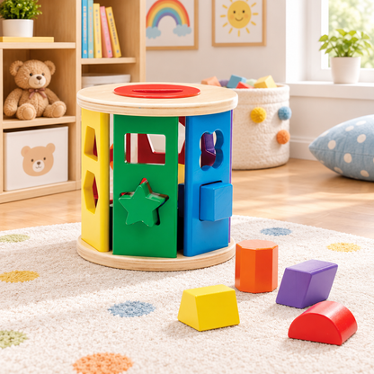 Wooden Roll & Sort Shape Toy