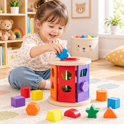 Wooden Roll & Sort Shape Toy