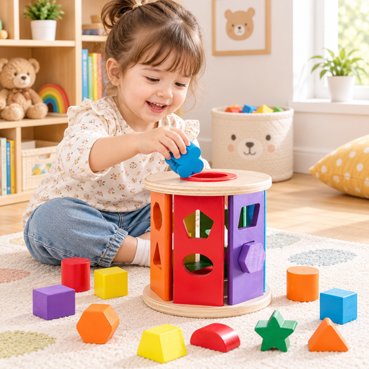 Wooden Roll & Sort Shape Toy