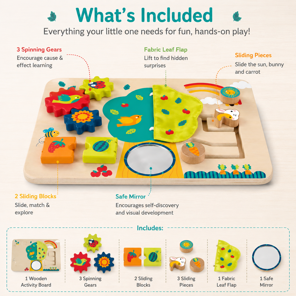 Wooden Baby Activity Board