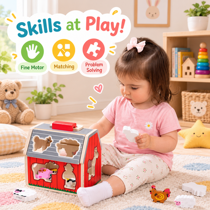 Barnyard Busy Activity Board for Toddlers 12 Months