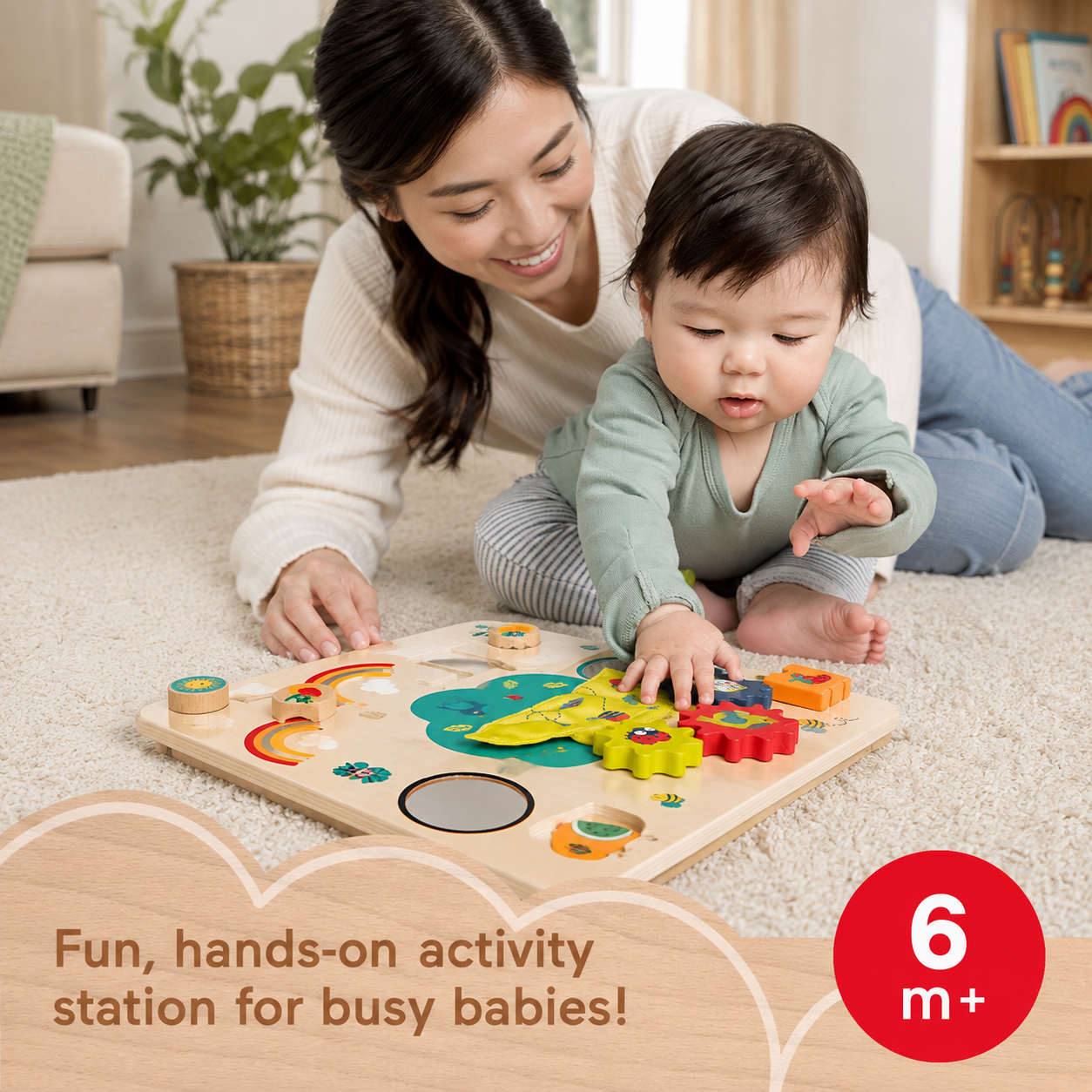 Wooden Baby Activity Board